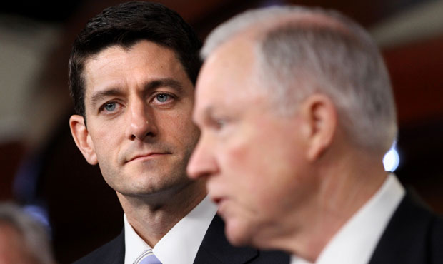 Rep. Paul Ryan and Sen. Jeff Sessions discuss the Ryan budget proposal