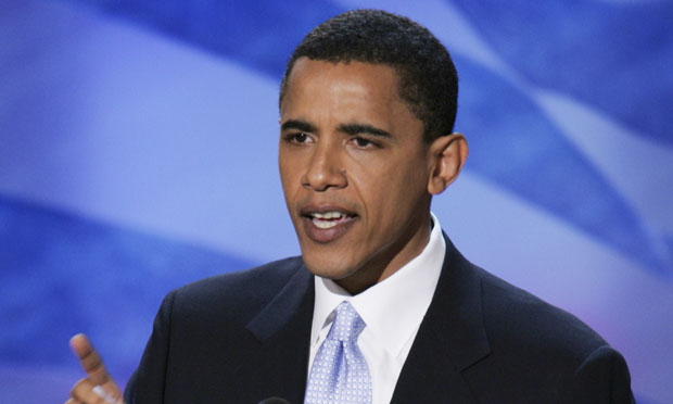 Illinois State Sen. Barack Obama speaks at the 2004 Democratic National Convention