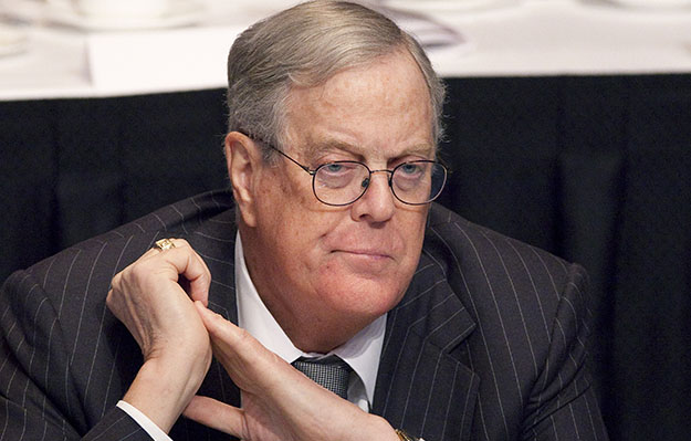 David Koch at meeting in New York