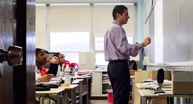 Teacher in classroom