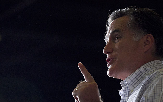 Romney giving PA speech