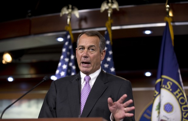John Boehner at a press conference