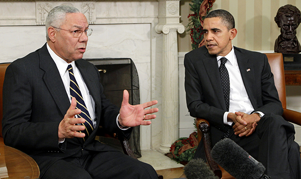 Colin Powell and Barack Obama