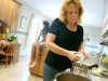 Mother cooking dinner