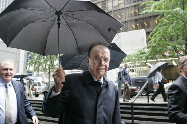 Rupert Murdoch, Chairman of News Corp. arrives at a meeting