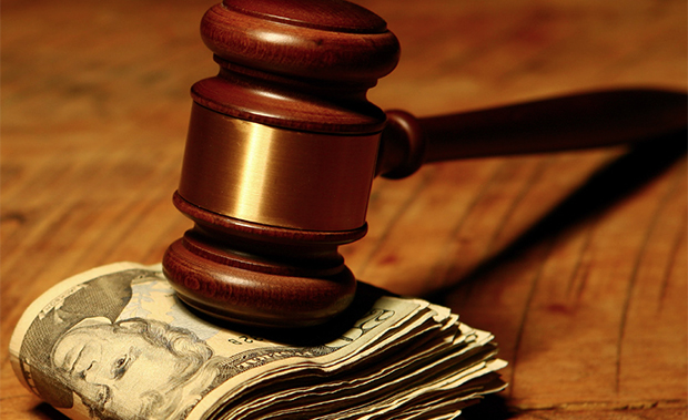 Gavel and money