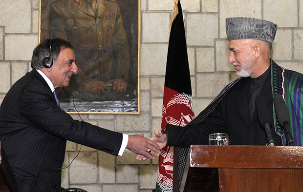 Leon Panetta, Hamid Karzai