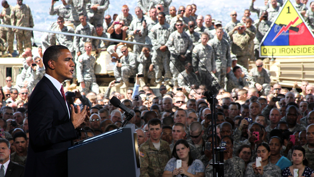 Obama and troops