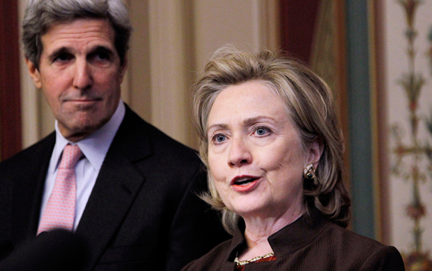 Hillary Clinton and John Kerry