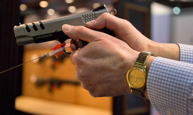 The Smith & Wesson .45 caliber M1911 pistol