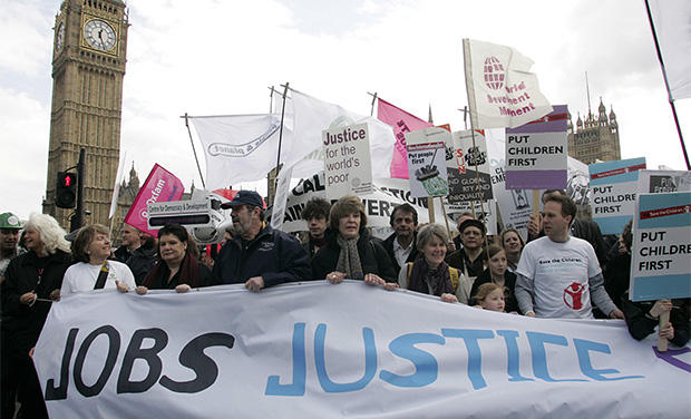 Jobs Justice rally