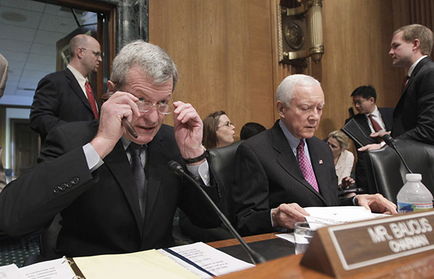 Senate Finance Committee Chairman Max Baucus and Ranking Member Orrin Hatch