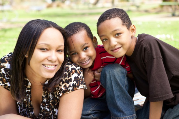Single African American mother of two