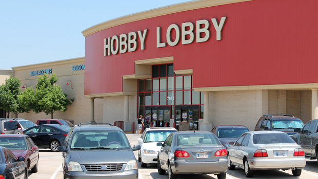 The Hobby Lobby store in Oklahoma City, Oklahoma, is pictured on June 27, 2013.