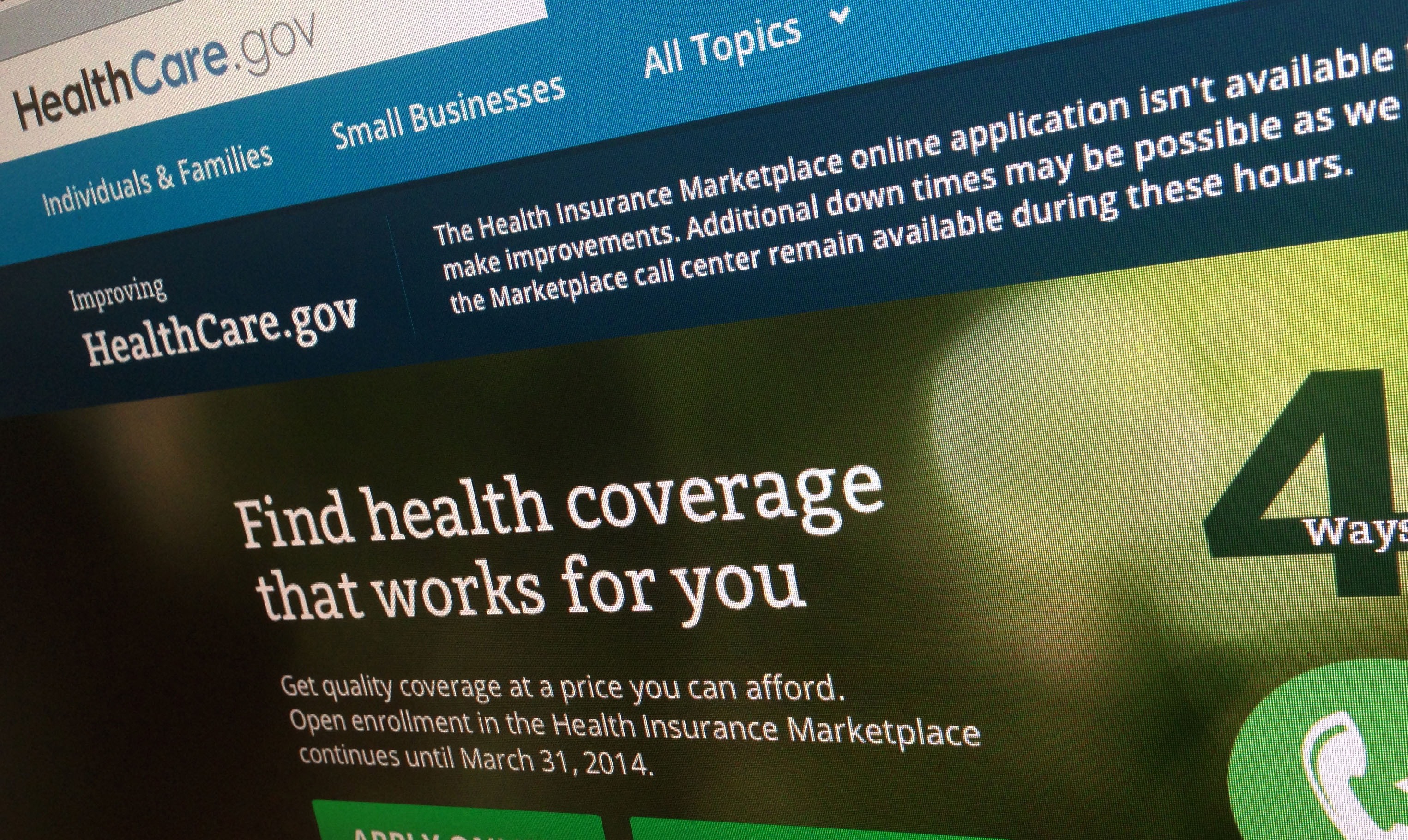 healthcare.gov website