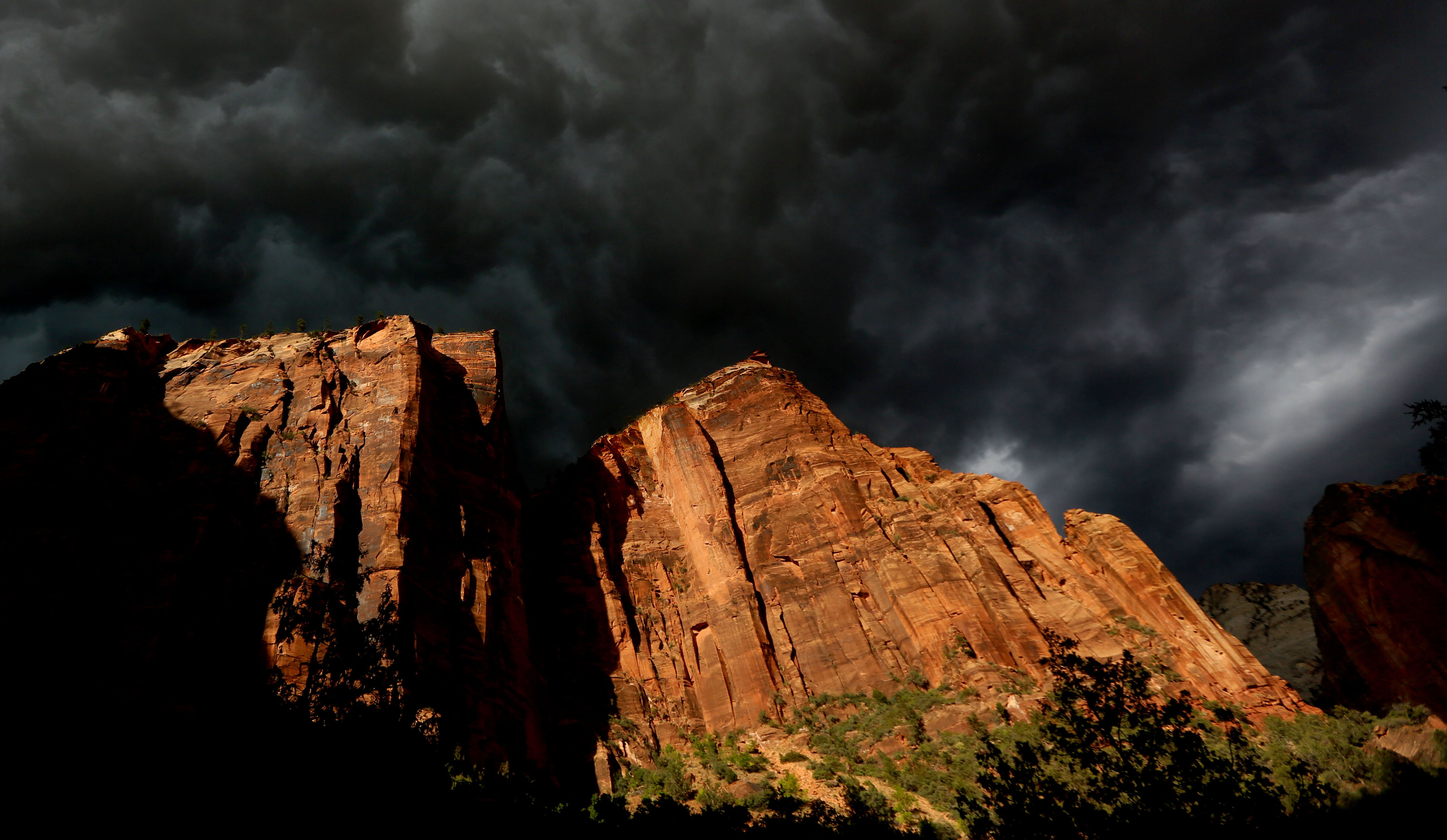 Utah national park storm