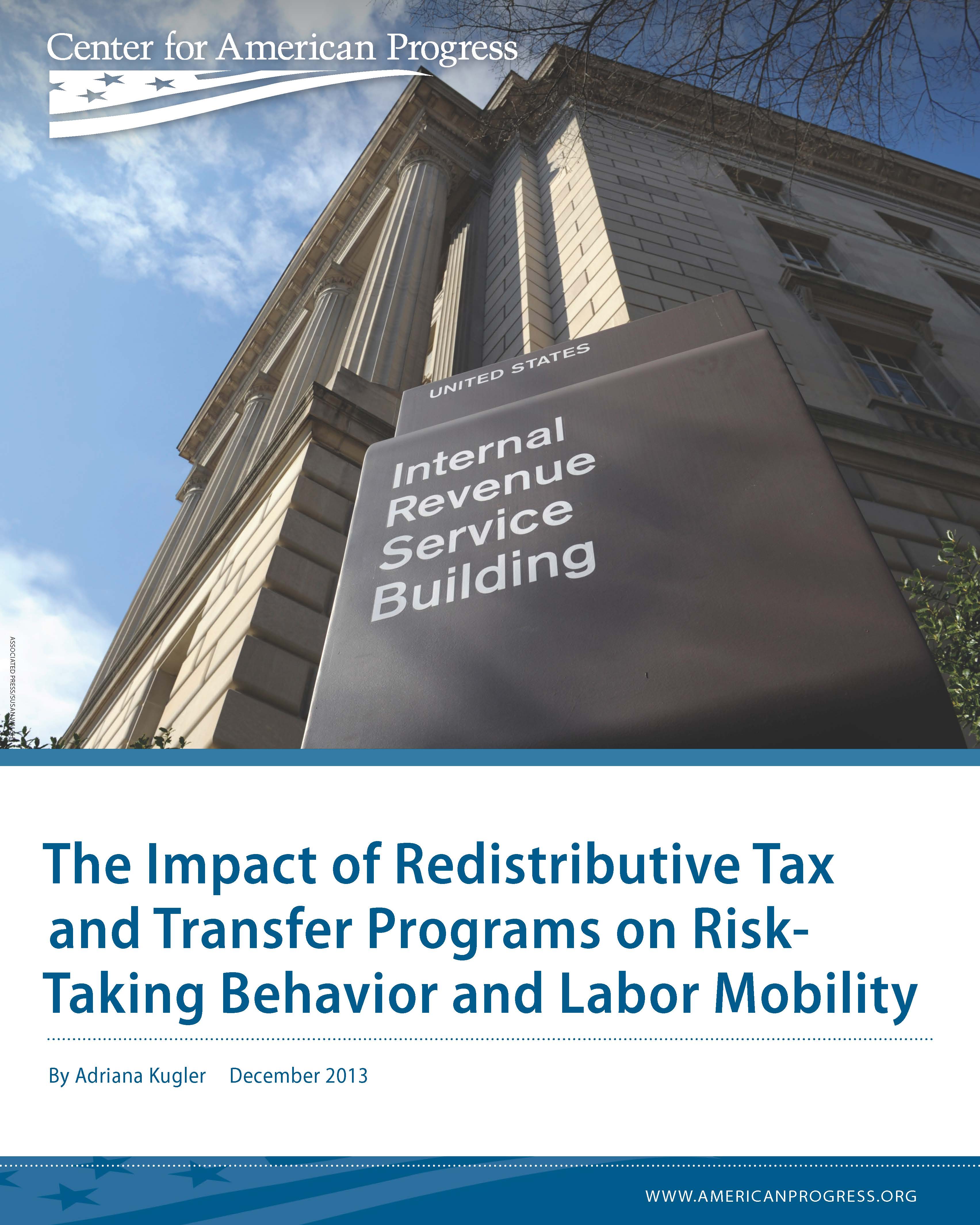 The Impact of Redistributive Tax and Transfer Programs on Risk-Taking Behavior and Labor Mobility