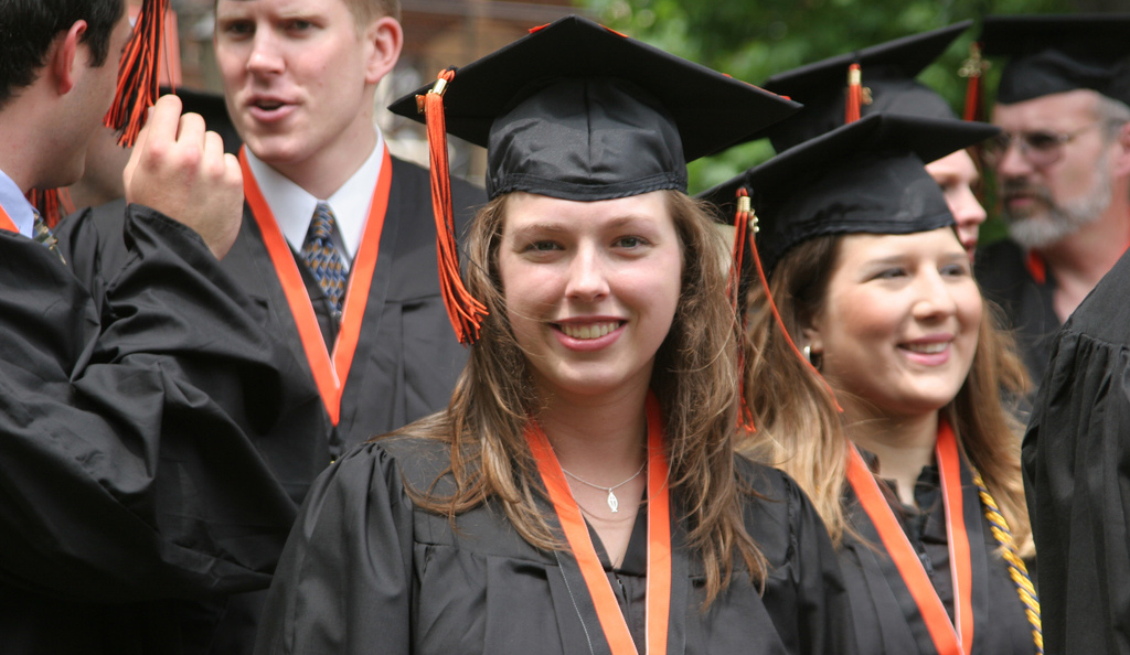 Student at college graduation