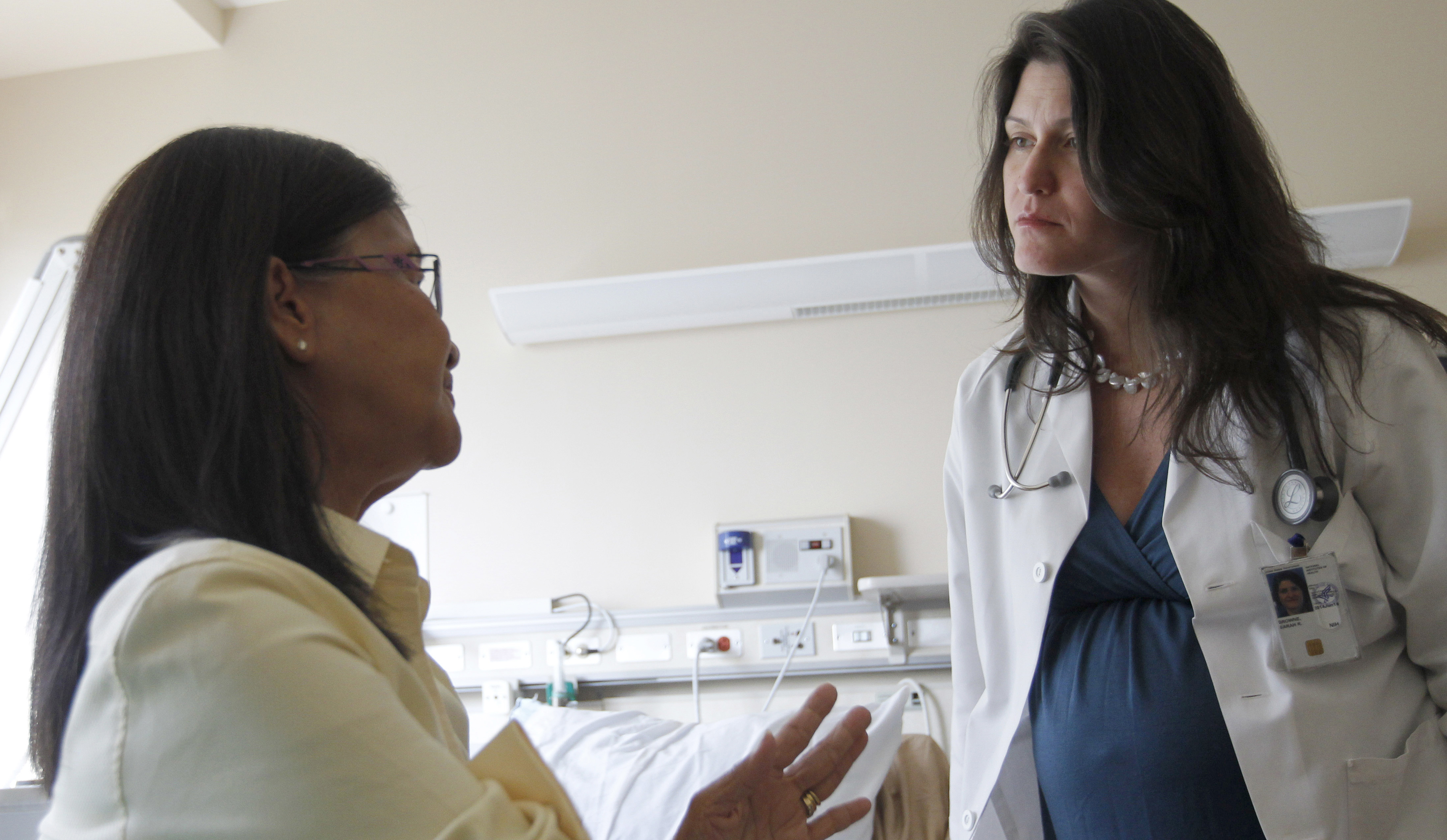 NIH doctor and patient
