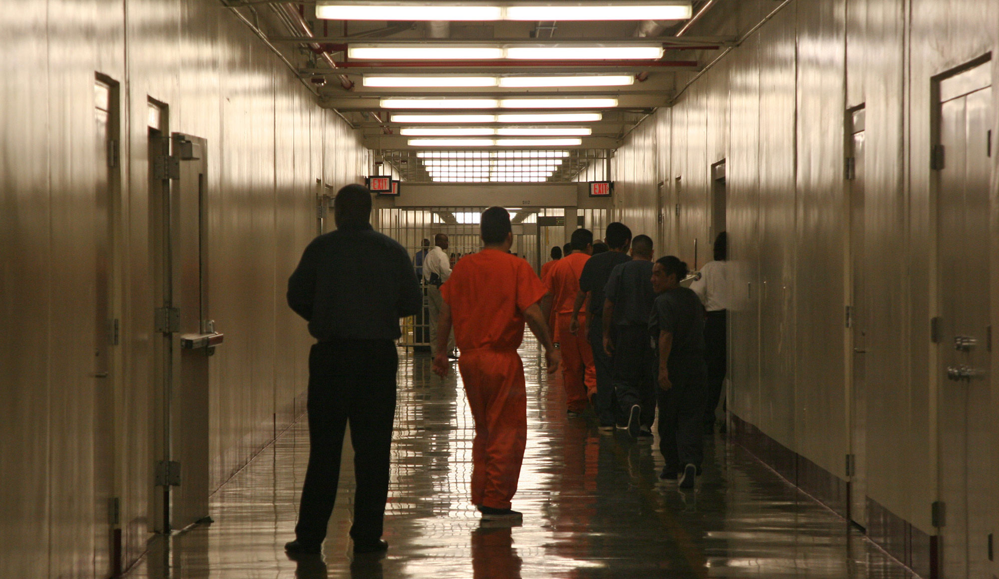 Detainees leave detention center cafeteria
