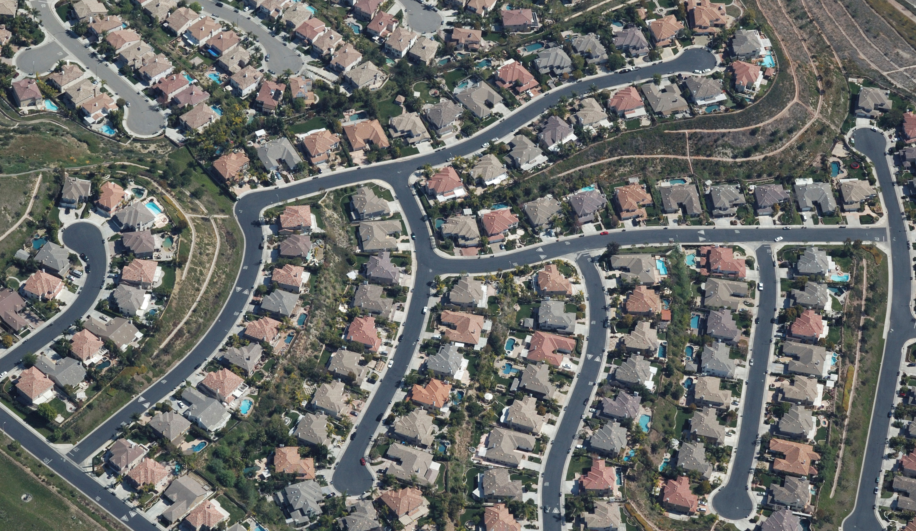 A housing development in Orange County, California.