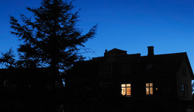 A house at twighlight