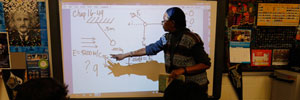 Teacher in front of class