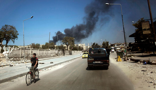 smoke from shelling