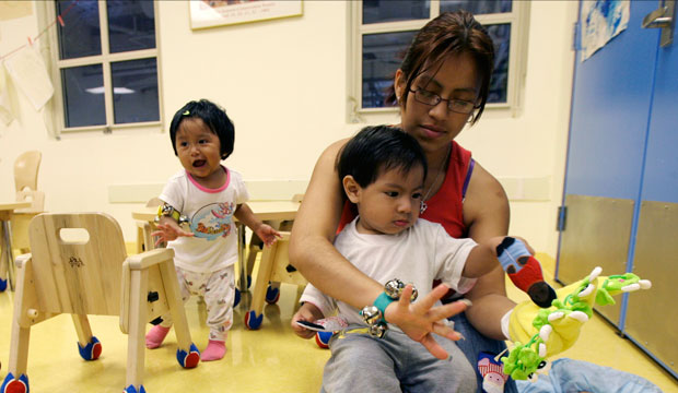 playing with toddlers