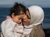 Syrian refugee mother and child