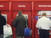 Customers using ATMs