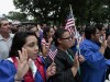 DREAMers and parents take an oath in a mock citizenship ceremony.