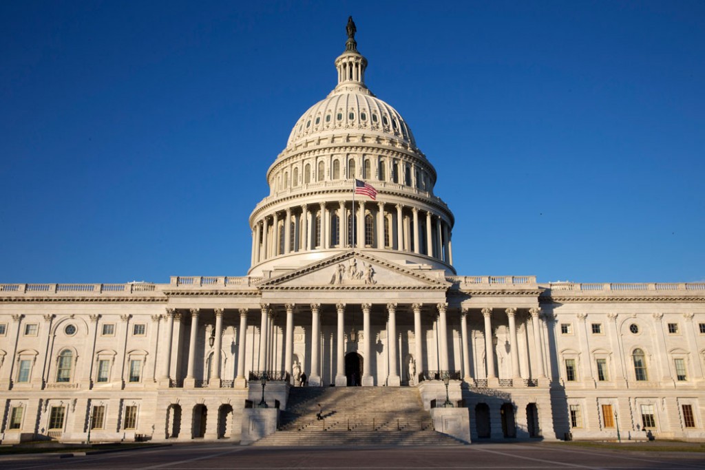 The U.S. Capitol is seen in early morning light in Washington, December 2013.