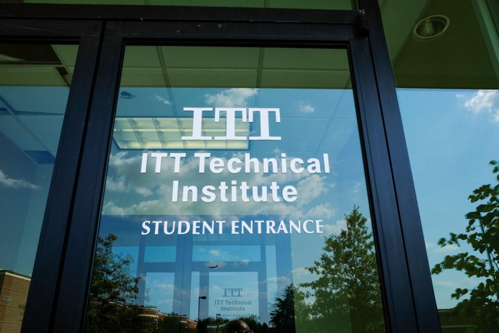 The Chantilly, Virginia, campus of ITT Technical Institute sits closed and empty on September 6, 2016.