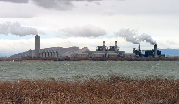 This photo shows the Four Corners Power Plant, one of two coal-fired plants in northwest New Mexico, near Farmington.