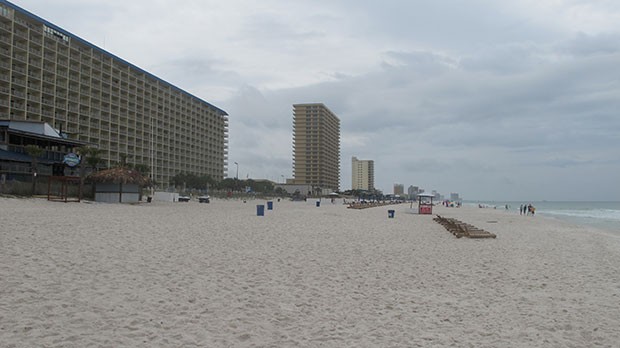 The beach in Panama City, Florida