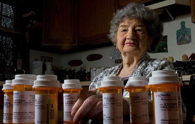 Luillia Van Lanen with some of her prescription medication