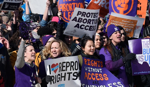 Pro-abortion rights protestors
